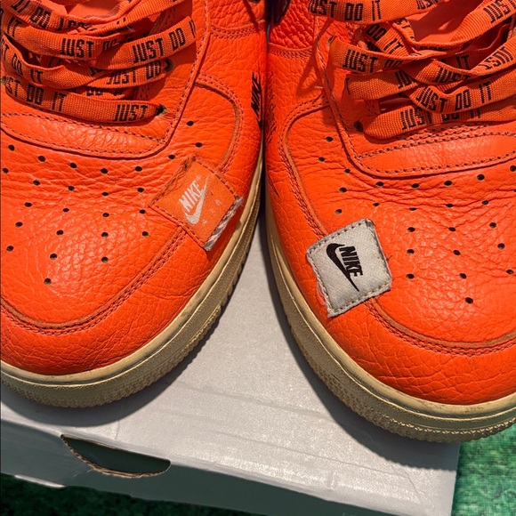 Nike Air Force 1 Low "Just Do It" orange vintage 2007 shoes men’s sz 10 - Picture 10 of 13